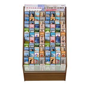 wooden brochure holder shelf display comic book display rack