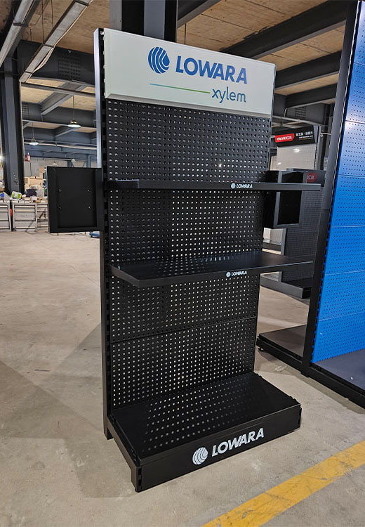 standing pegboard display