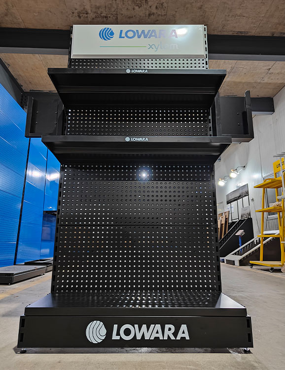 pegboard display rack