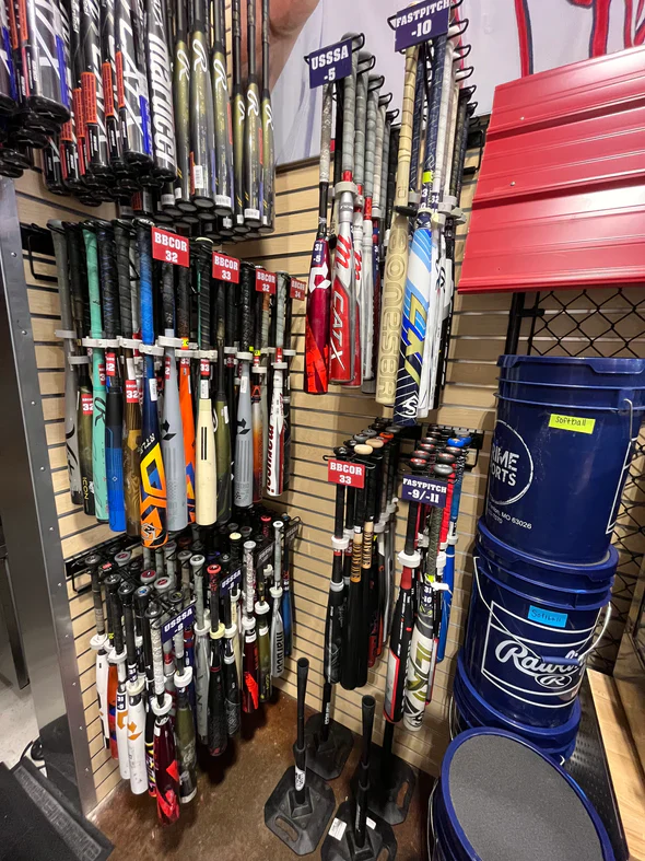 baseball bat display rack