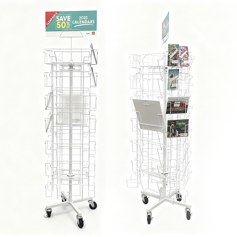 floor stands spinner wire greeting card display rack