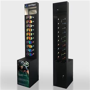 眼鏡フレームとサングラスのディスプレイスタンドフロアラック