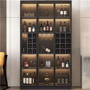 Wine Cabinet Display Solutions for Retailers | Modern Glass Wine Cabinet with Light for Commercial Use