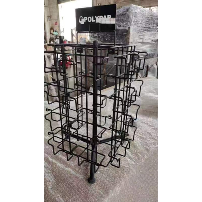 Soluções duráveis para exibição de folhetos em livrarias modernas: expositores giratórios de metal projetados para uso em grandes volumes no varejo.