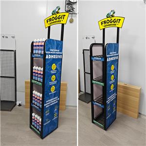 Custom Adhesive Display Rack for Retail Hanging Merchandising