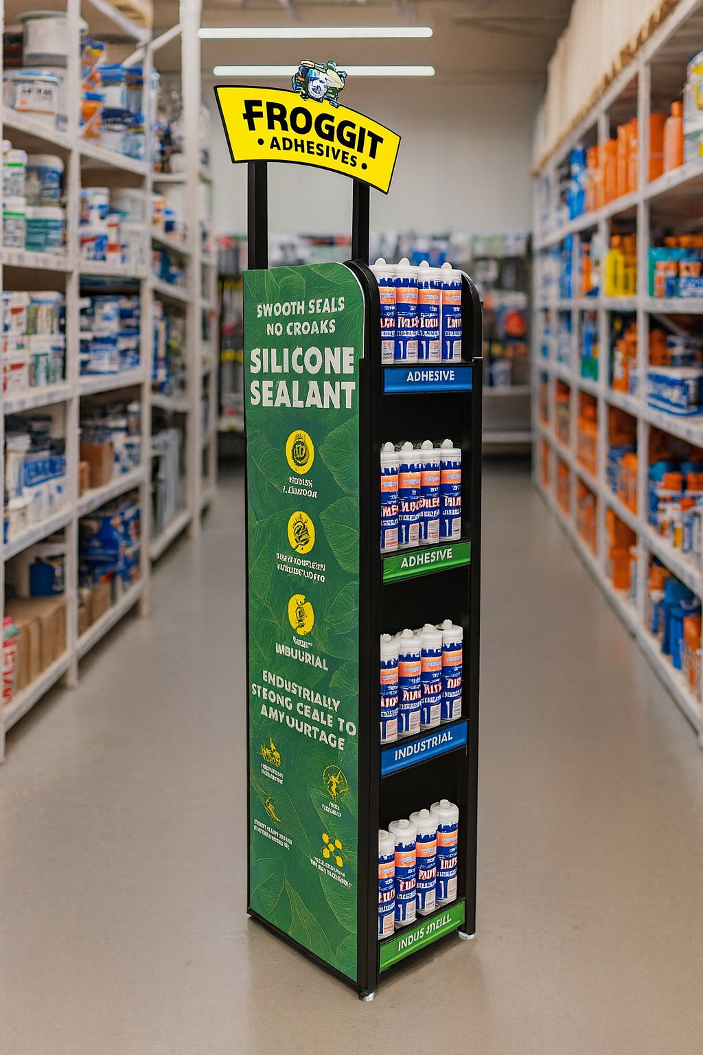 Metal Adhesive Display Rack