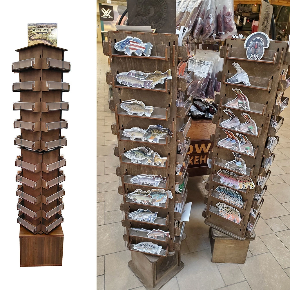 floor sticker display stand