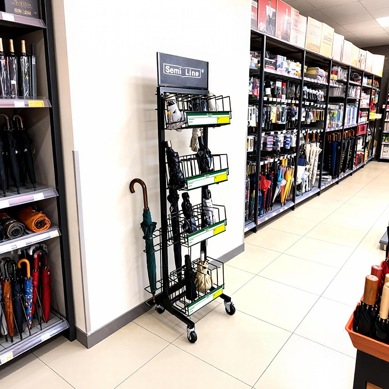 Rotating Retail In-Store Umbrella Display Stand