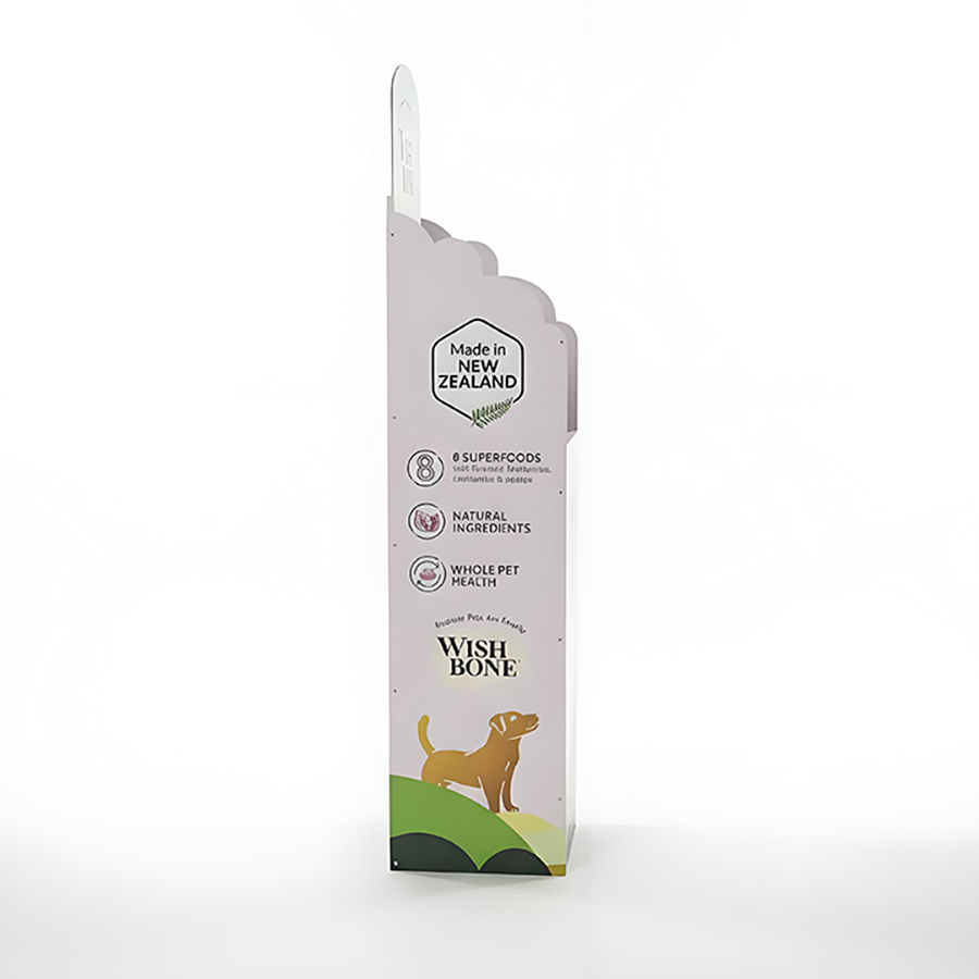 Floor-standing multi-layer PVC pet food display rack