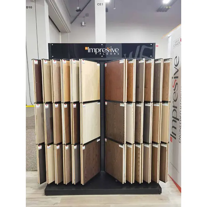 Floor Standing Wood Flooring Display Rack