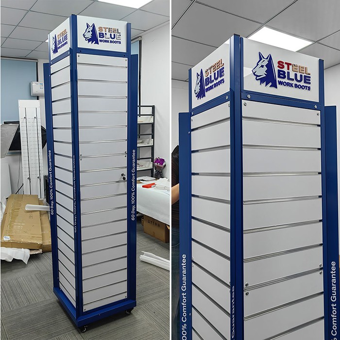 floor standing slatwall display stand