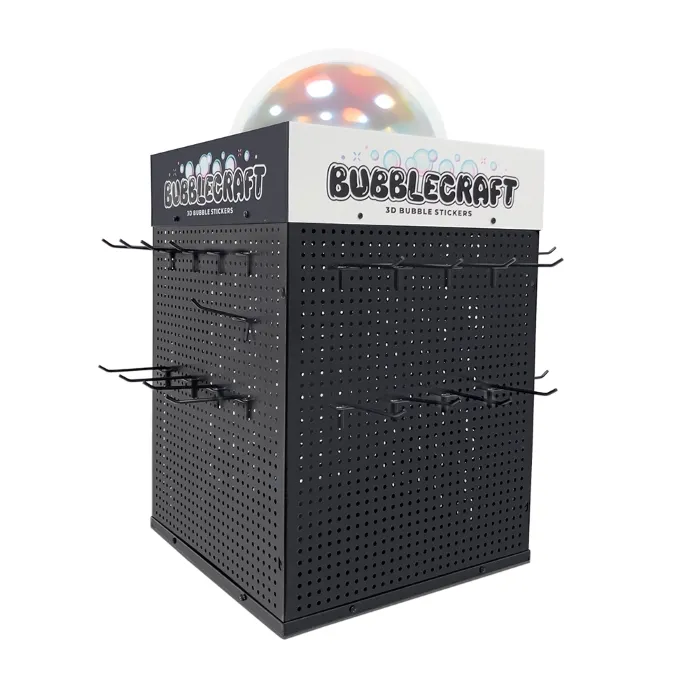 Rotating Metal Display Stand with Hooks