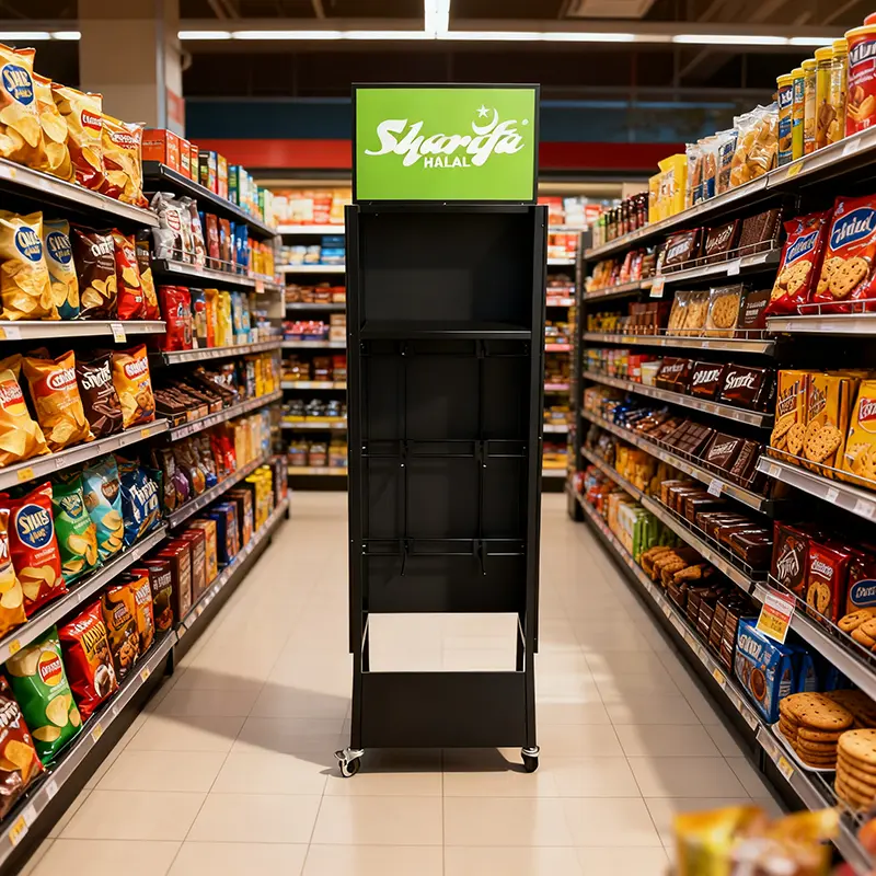 Soluciones de estanterías de exhibición para tiendas de snacks modernas: Cómo las estanterías metálicas de suelo impulsan las ventas por impulso
