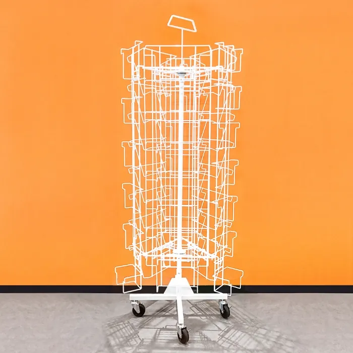 otating Brochure Display Stand Designed for High-Traffic Retail and Brand Spaces