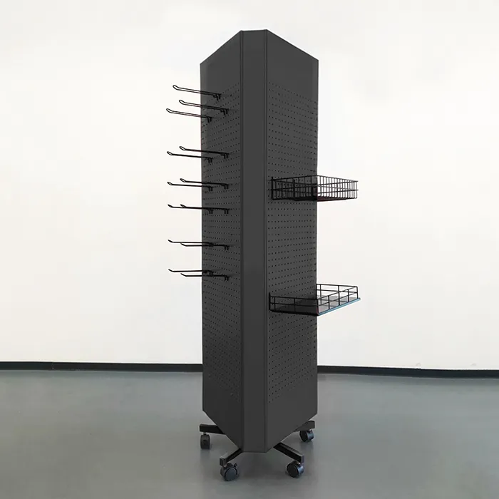 Free Standing Retail Pegboard Power Tool Display Stand