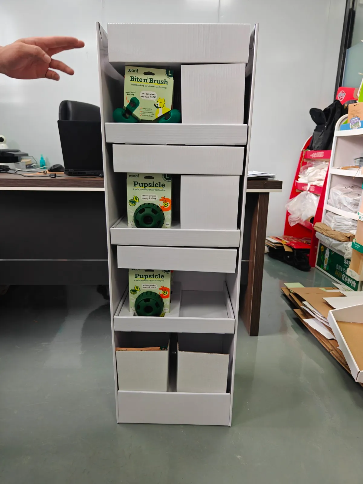 cardboard floor display stand