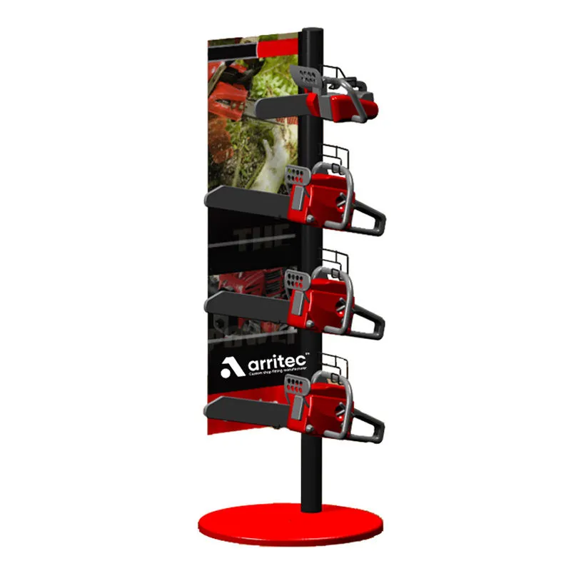 Metal Power Tool Display Rack for Hardware Retail Stores