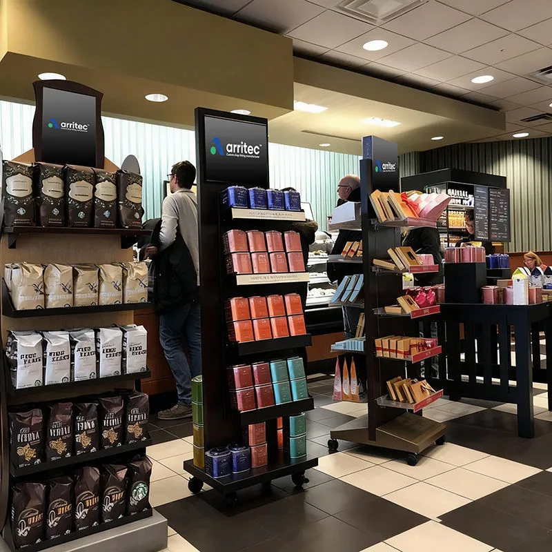 Coffee Bean Display Stand for Coffee Shops and Retail Stores