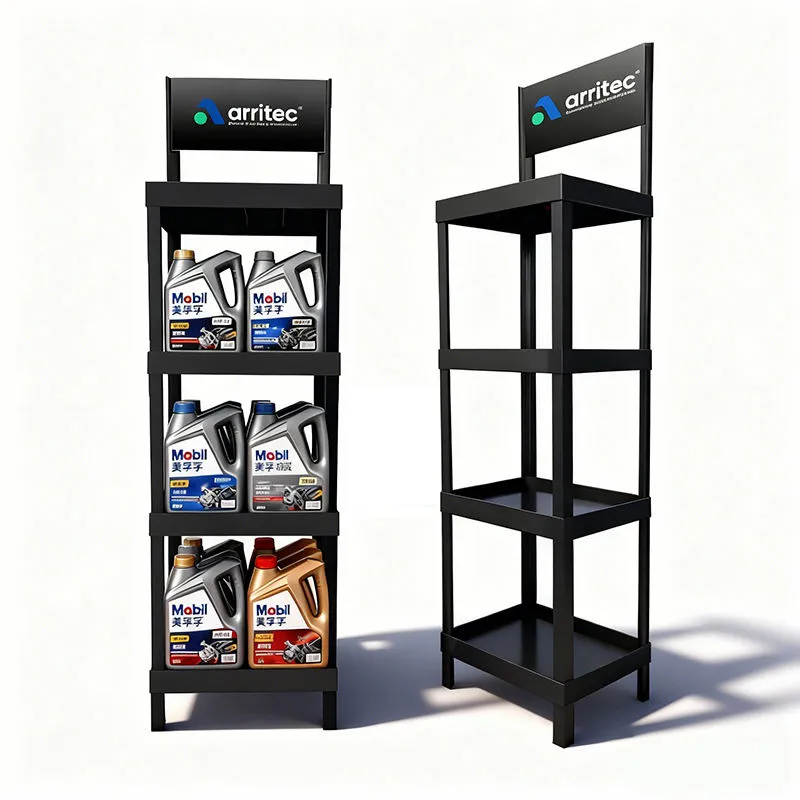 4 Tier Floor Standing Motor Oil Display Rack