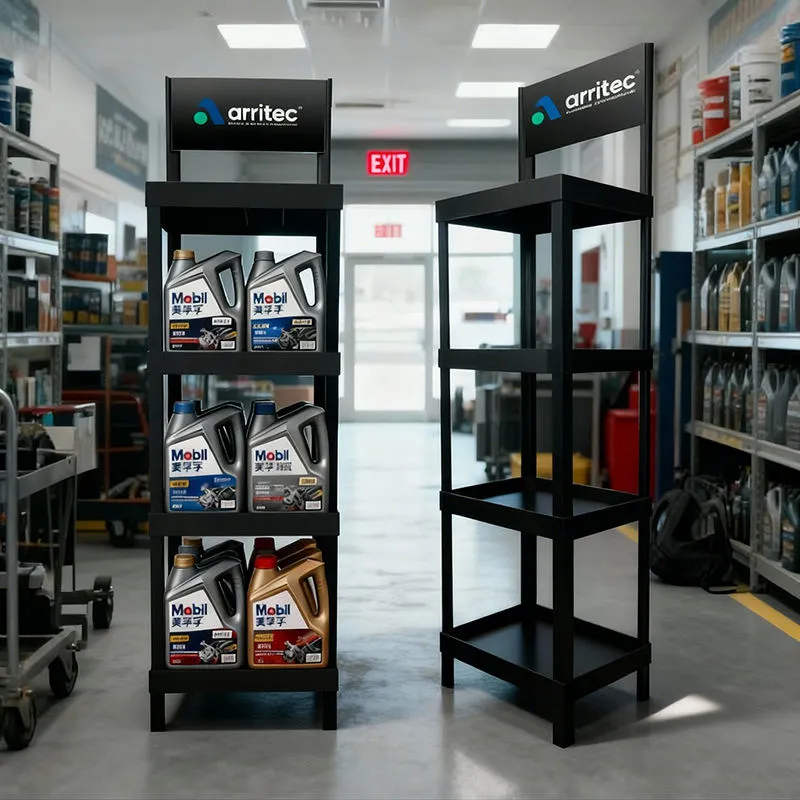 4 Tier Floor Standing Motor Oil Display Rack