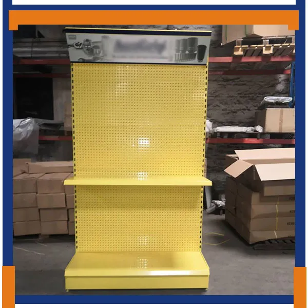 Double Sided Metal Pegboard Tool Display Rack for Hardware Stores