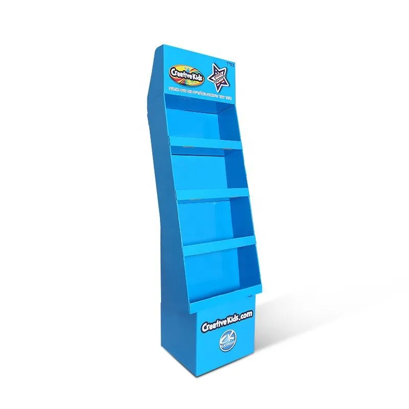 Eco-Friendly Floor Standing Cardboard Toy Display Rack for Retail Stores