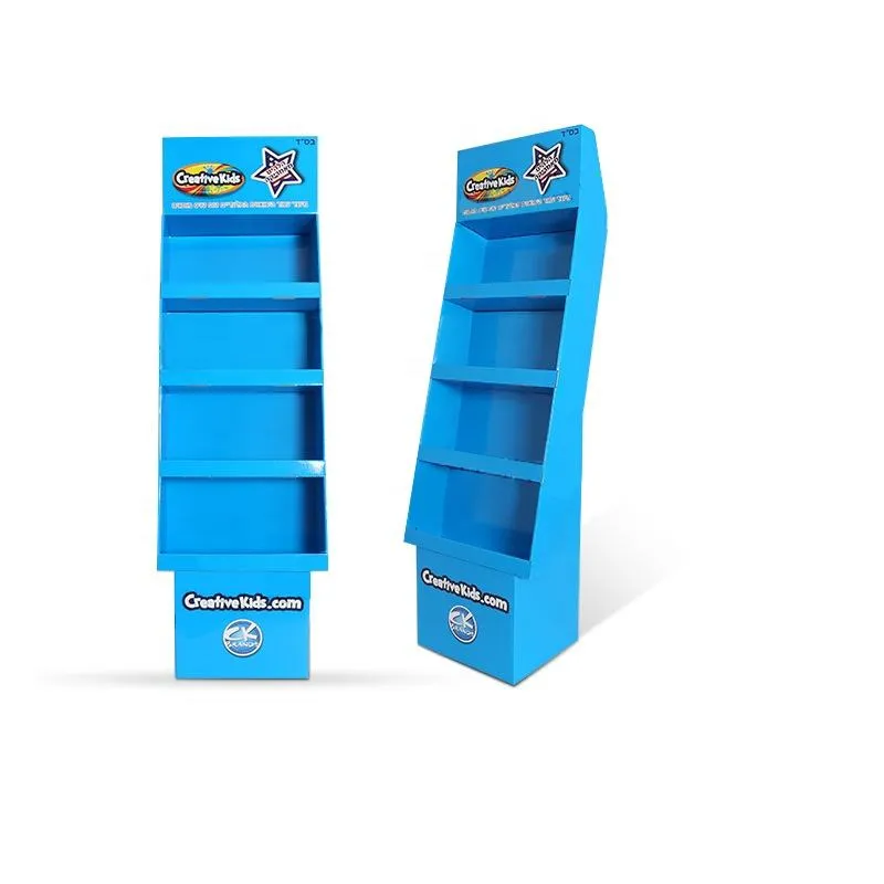 Eco-Friendly Floor Standing Cardboard Toy Display Rack for Retail Stores