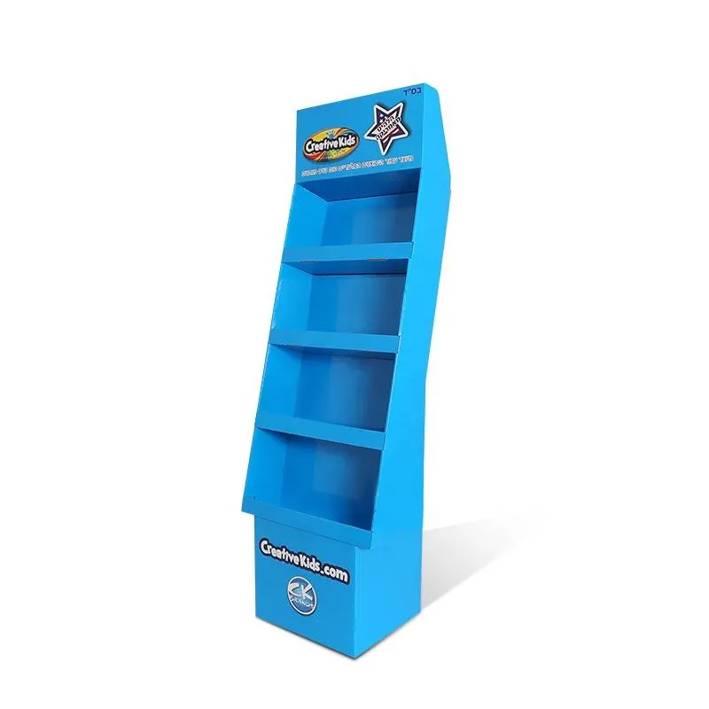 Eco-Friendly Floor Standing Cardboard Toy Display Rack for Retail Stores