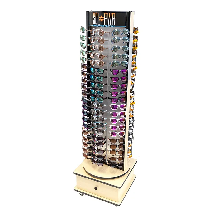 rotating wooden display stand