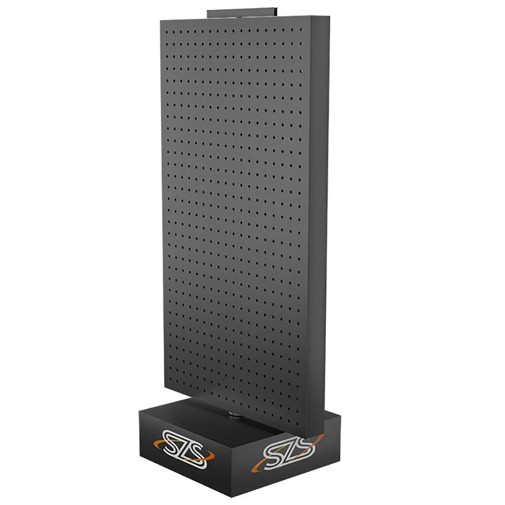 rotating pegboard display stand
