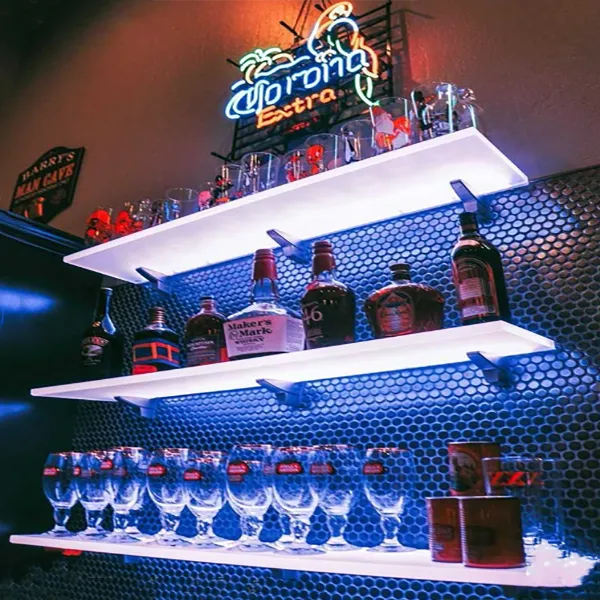 Wall-Mounted Acrylic LED Color Changing Display Stand for Retail Stores