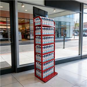 ¿Cuáles son las ventajas de utilizar un expositor de bebidas de varios niveles en supermercados con mucho tránsito?