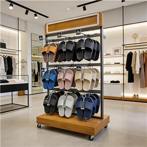Expositor metálico personalizado para zapatillas, soporte de suelo para calzado, ganchos para colgar en tiendas, expositor para zapatillas.