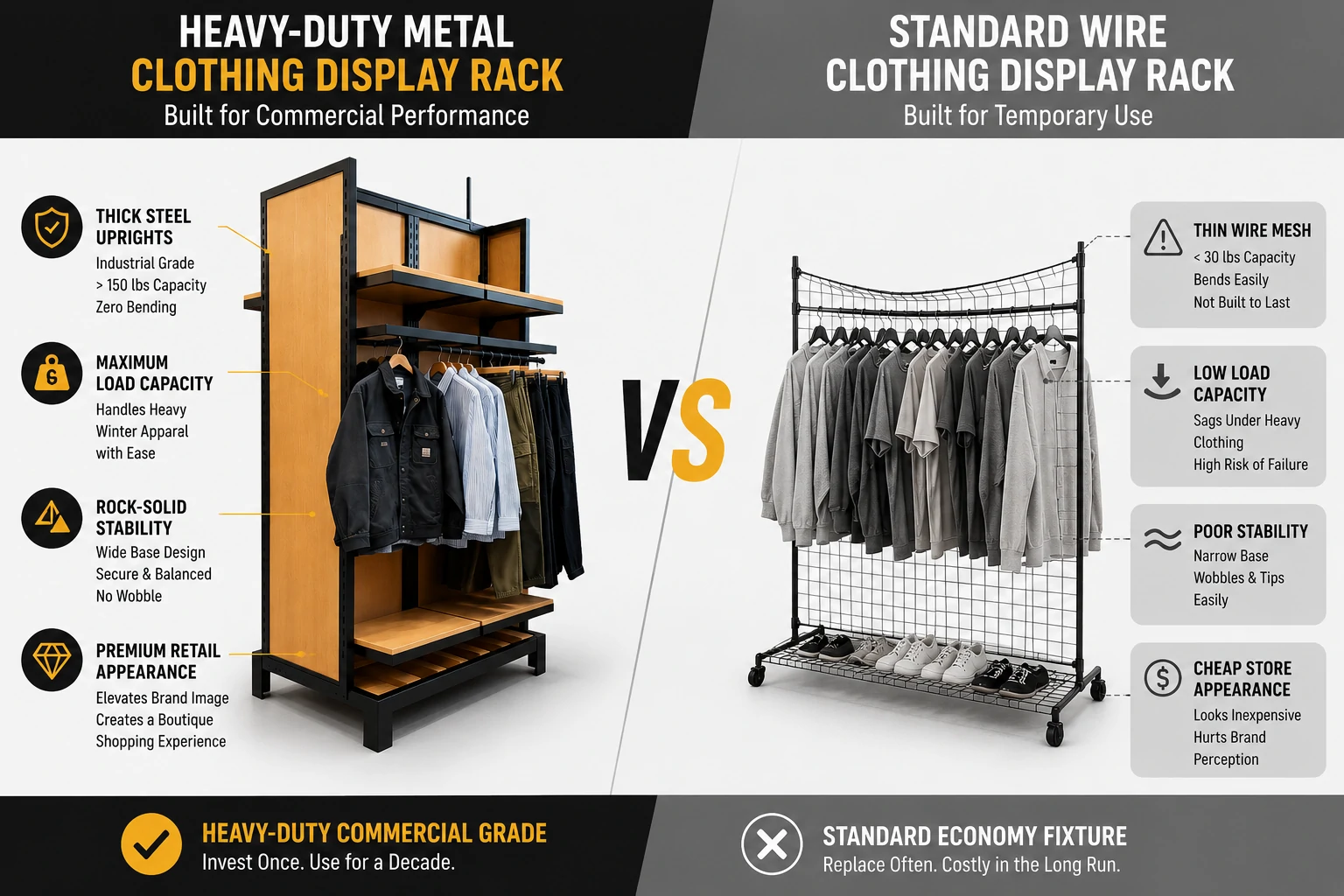 Metal Clothing Display Racks