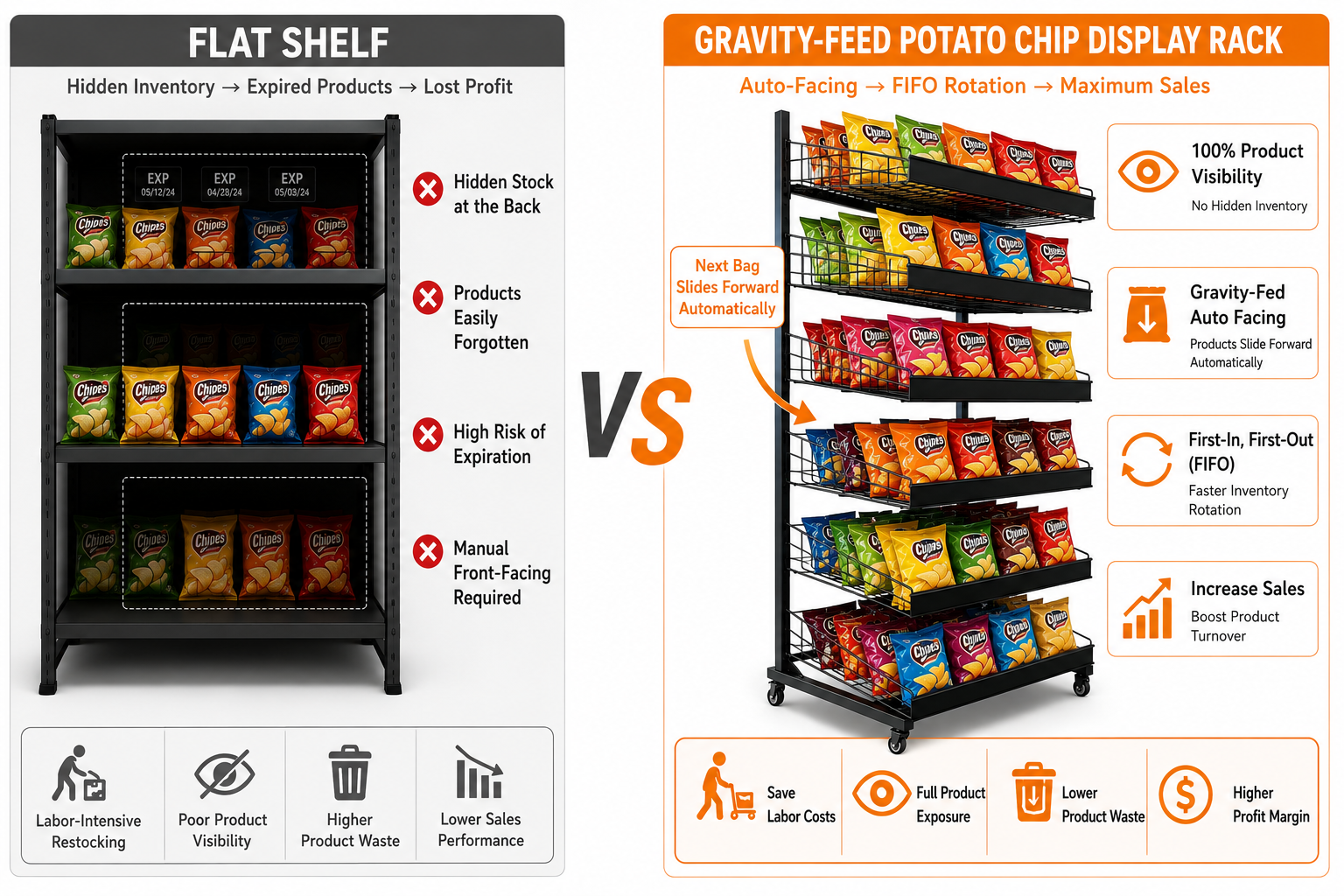 Potato Chip Display Rack Potato Chip Display Rack