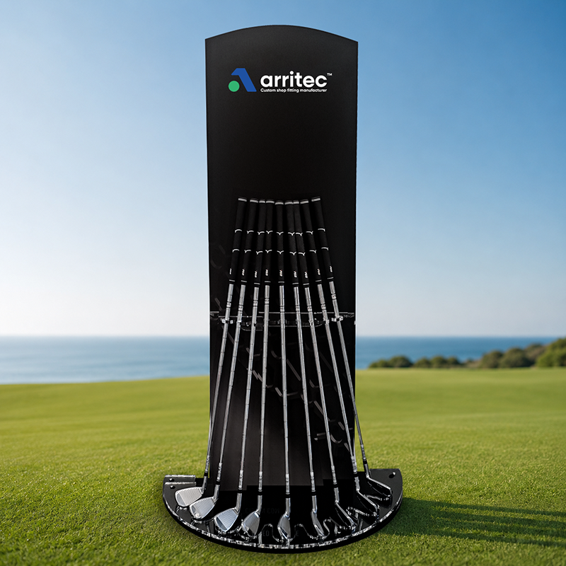 Retail Store Acrylic Golf Club Display Stand