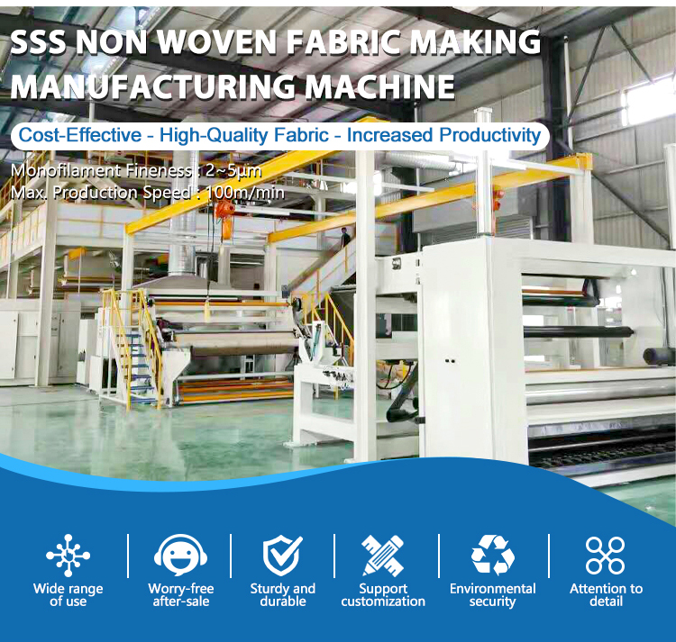 SSS non woven cloth making machine