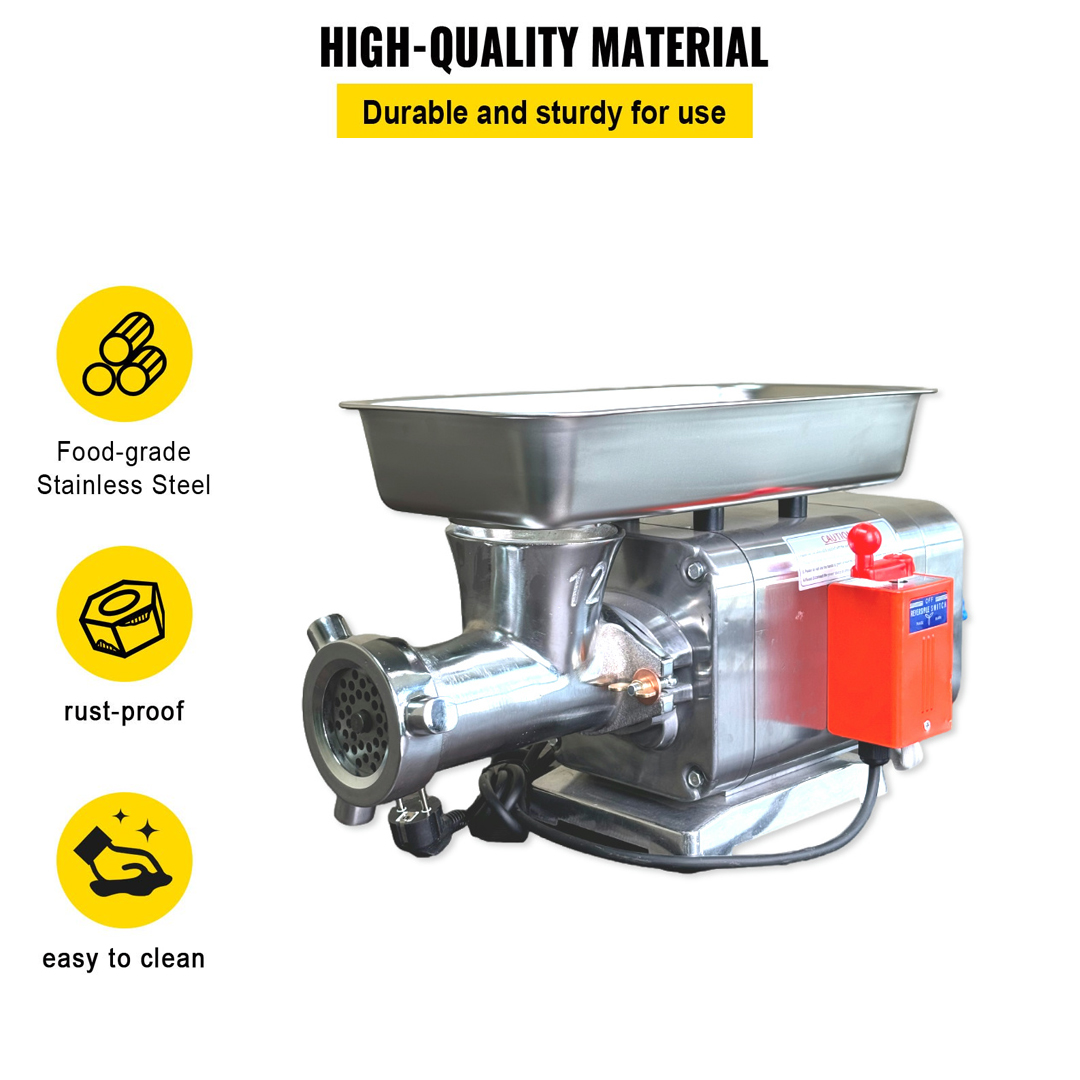 Commercial large-capacity meat grinder, imported switch, safe and reliable