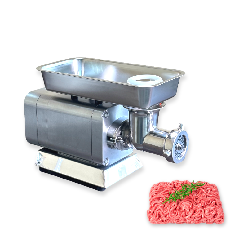 Economical commercial large capacity meat grinder with high quality steel blades.