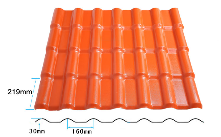 large spanish barrel tile roofing sheet