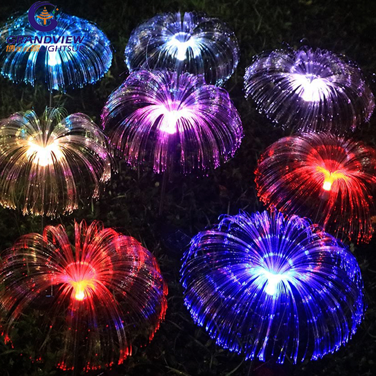 Färgglada utomhusträdgård Solar Jellyfish Light