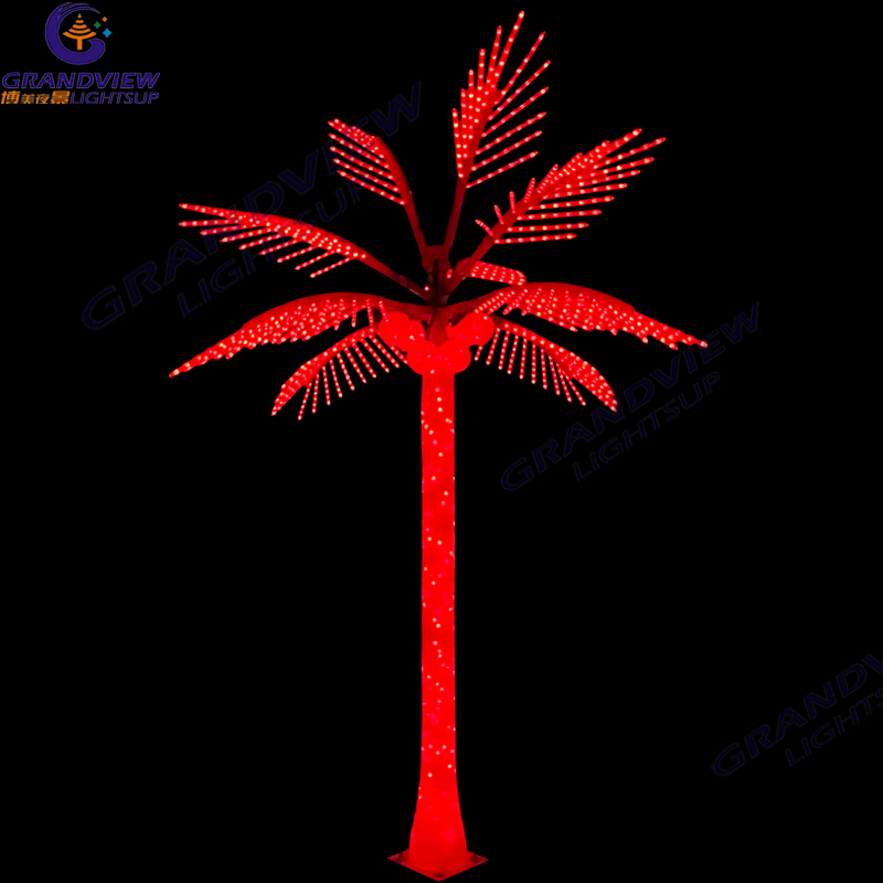 Outdoor Artificial Decoration Coconut Lighted Palm Tree Light