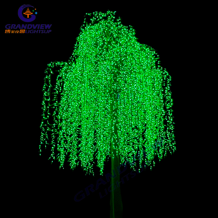 Lampu Pohon Willow Led Natal Buatan Luar Ruangan