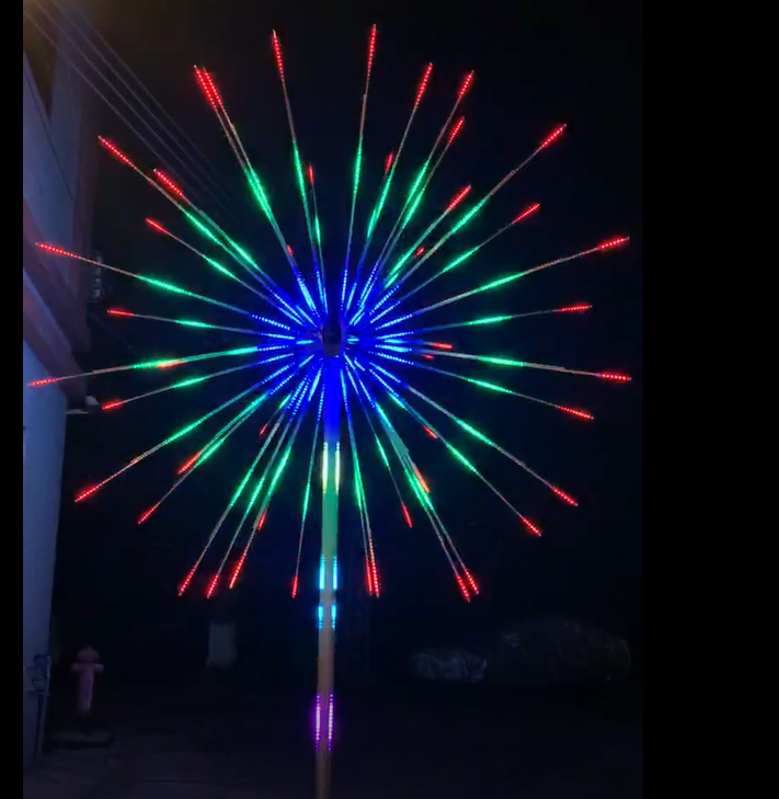 Luces LED de fuegos artificiales de boda para paisajes al aire libre