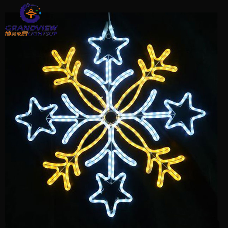 Noel Dekorasyonu İçin LED Kar Taneleri Motif Işıkları