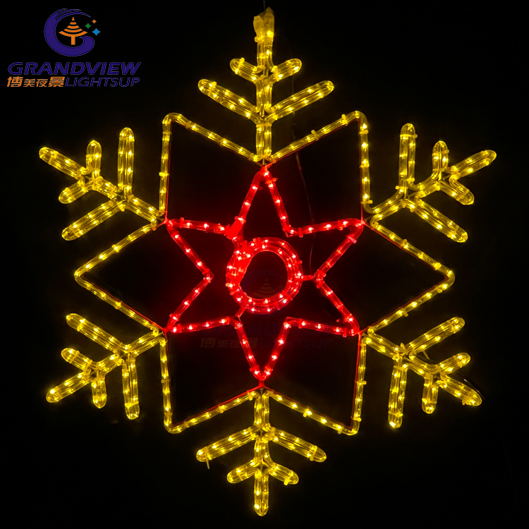 Noel Dekorasyonu İçin LED Kar Taneleri Motif Işıkları