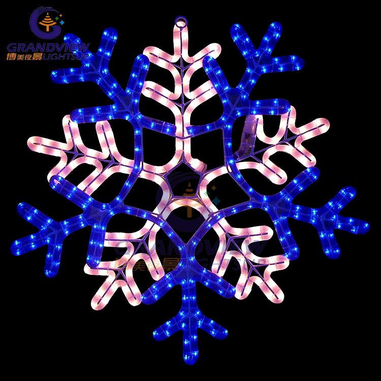 Utomhus Xmas 3D Snowflake LED julmotiv ljus