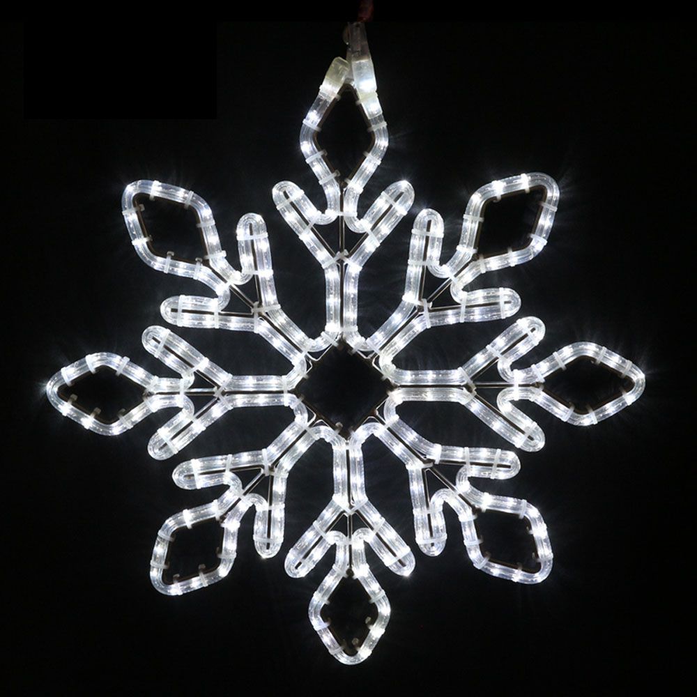 Lumières extérieures de motif de Noël à LED de flocon de neige 3D de Noël