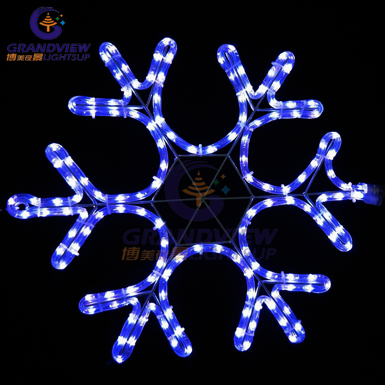 Utomhus Xmas 3D Snowflake LED julmotiv ljus