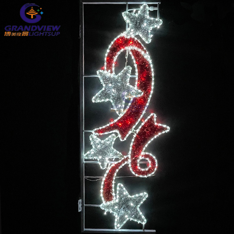 LED-Decoracion-Weihnachtslichter mit Kreuzstraßenmotiv